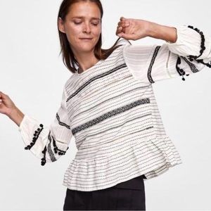 Zara Woman Bohemian Top